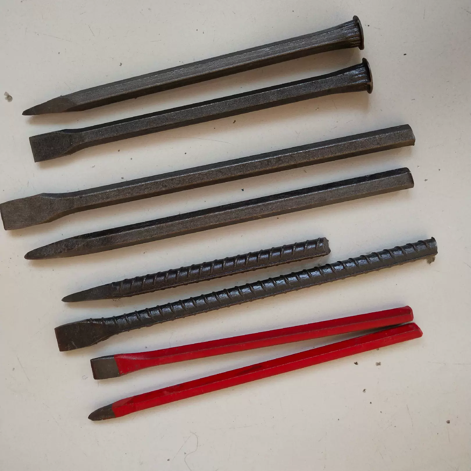 六角凿子尖铲 扁凿 石工雕刻凿 尖凿扁凿 手工凿子