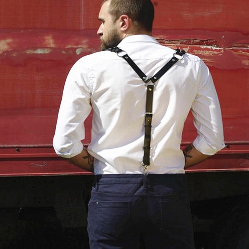 European and American Punk. Original Dark. Retro belt, business suspender belt, Matt Goth trendy trouser belt