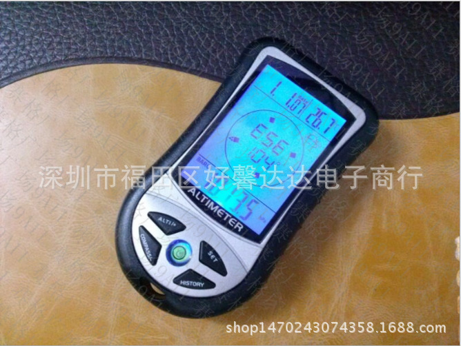 八合一手持电子指南针海拔表 户外运动多功能高度计气压计海拔仪|ru