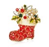 Fashionable boots, brooch, pin, Christmas accessory, European style, suitable for import