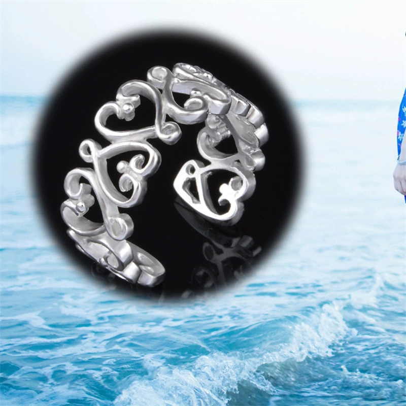 Мода простая атмосферная печать любит Европу и Америку Новые слитки цветочных колец производителей оптом через границу