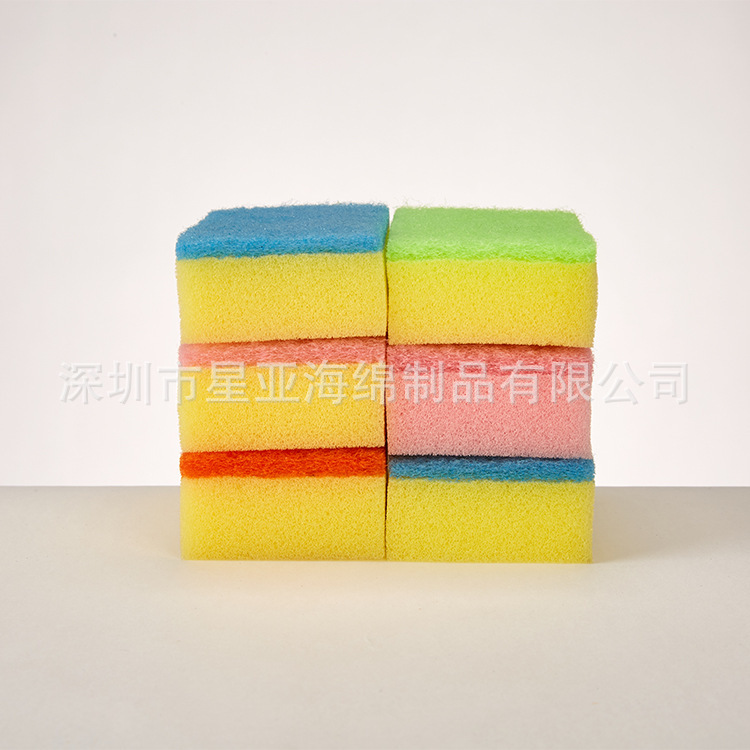 5mm百洁布清洁棉长方块加湿纳米清洁背胶贴合棉擦适用于污垢清洁