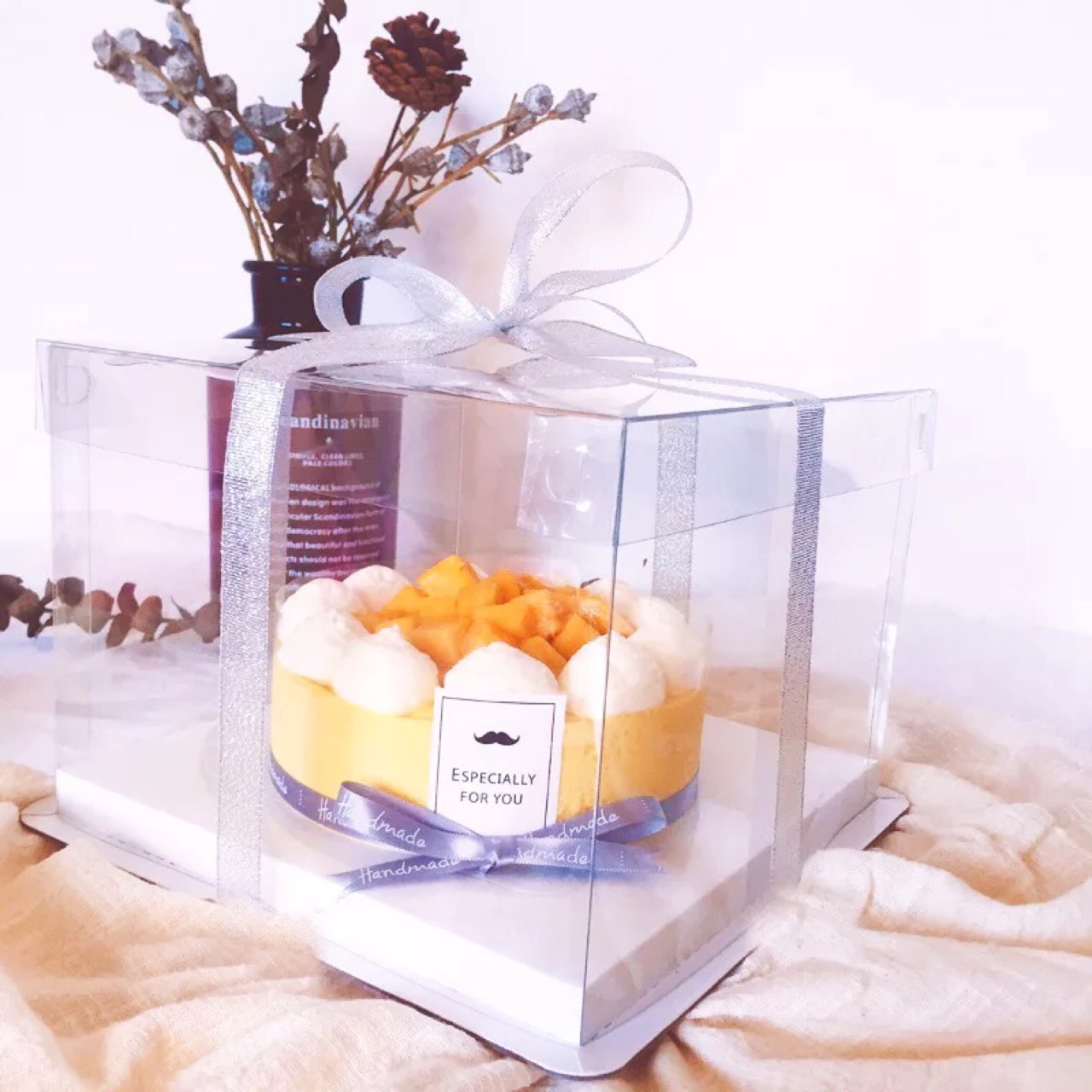 批发 全透明蛋糕盒4/6/8/10寸生日蛋糕西点盒子包装单双层加高