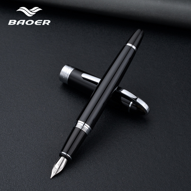 厂家直销保尔517黑色中性笔/钢笔/商务礼品签字笔  可订制LOGO