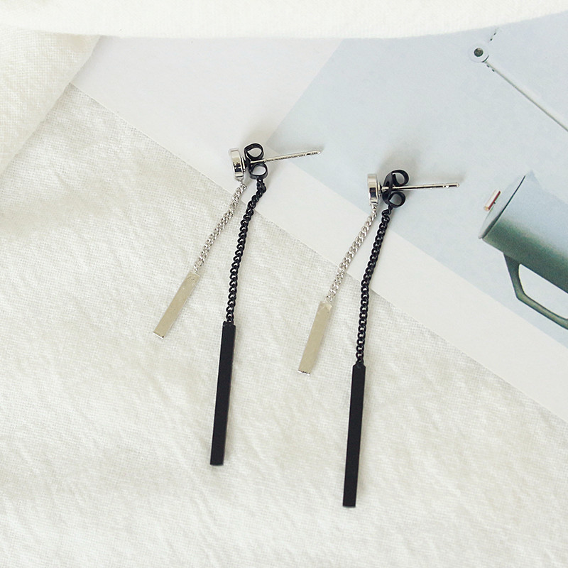 Earrings Wholesale Long Tassel Stud Earring Flat Stick Pendant Earrings display picture 8