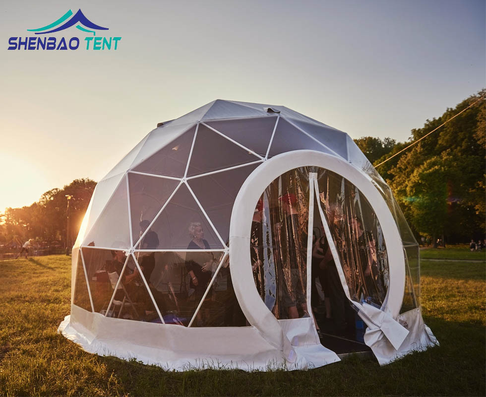 公园休闲小型餐厅球形篷房 各尺寸直径半透明PVC圆形帐篷酒店