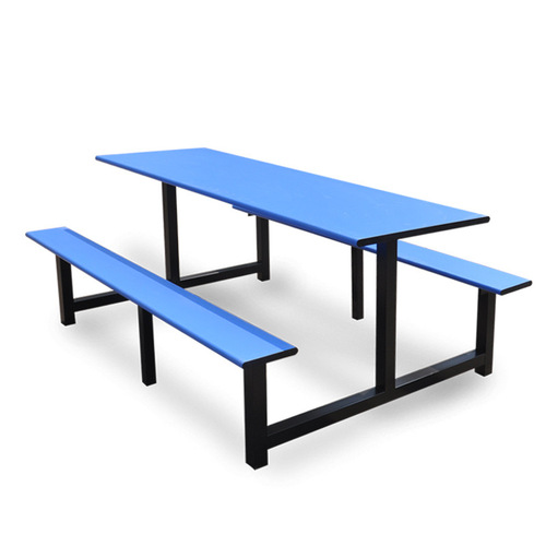 Stainless Steel Quick-Assembly Dining Tables for School, Factory, and Employee Cafeterias—Integrated Canteen & Restaurant Tables with Fiberglass Chairs and Tabletops