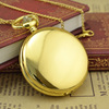 Retro fashionable glossy big quartz multicoloured pocket watch, wholesale