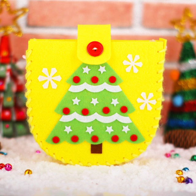 Giáng sinh trang trí túi quà tặng Trẻ em sáng tạo DIY vật liệu làm bằng tay Túi không dệt hoạt hình ba lô Trang trí giáng sinh