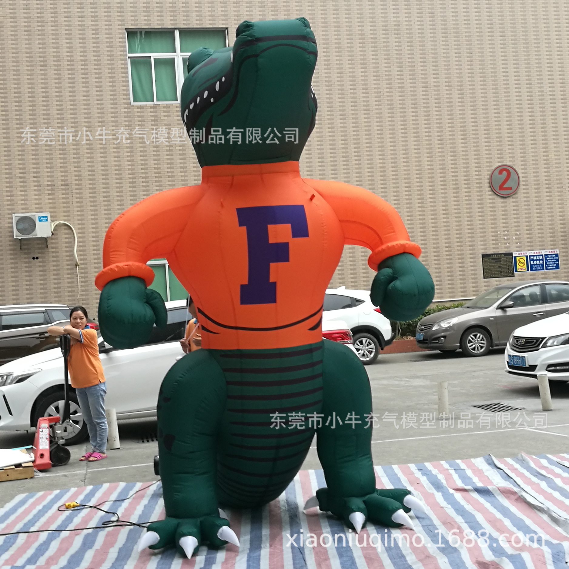 新品推荐鳄鱼充气模型大型鳄鱼卡通气模其他动物固定活动卡通模型