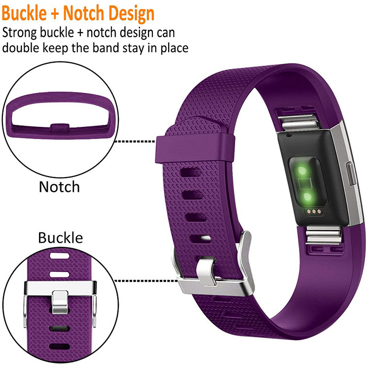 fitbit charge 2 smart bracelet wristband official same style checkered silicone replacement strap accessory Application Scenario