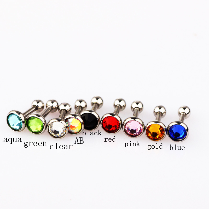 Fashion Geometric Stainless Steel Inlay Ear Studs 1 Piece