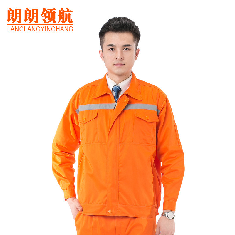 Highway Conserve Reflective Long sleeve coverall suit Iron Luqiao construction Engineering uniforms Orange Sanitation services