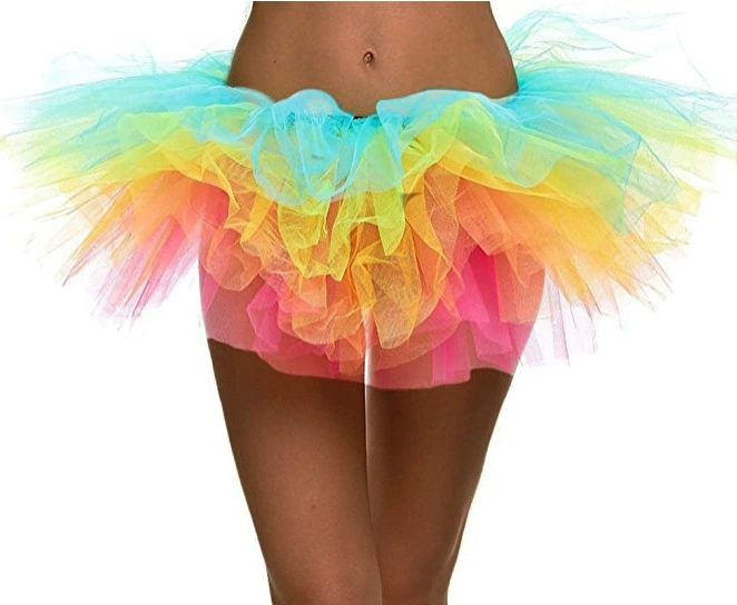 Adult Tutu Skirt, 5-Layer Polyester Tulle, One Size, Performance & Party Dance Wear