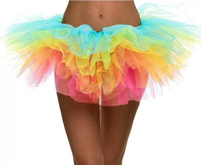 Adult Tutu Skirt, 5-Layer Polyester Tulle, One Size, Performance & Party Dance Wear