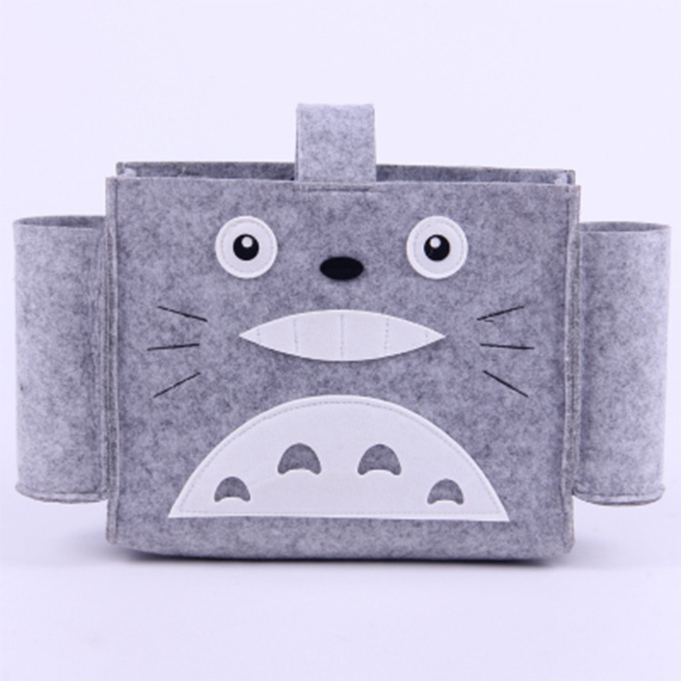 厂家批发定做毛毡床头收纳袋   创意毛毡收纳包 毛毡挂篮式收纳袋