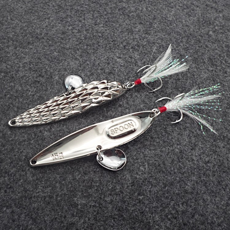 Leech Flutter Spoons Fishing Lures Fresh Water Bass Swimbait Tackle Gear