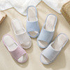 Japanese slippers suitable for men and women, cloth platform indoor, cotton and linen, wholesale