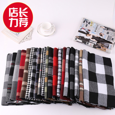 2021 Autumn and winter new pattern fashion England grid man Cashmere Scarf tassels Lovers money Parenting Collar wholesale