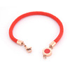 Double-sided acrylic red rope bracelet stainless steel, one bead bracelet, accessory, Birthday gift, wholesale