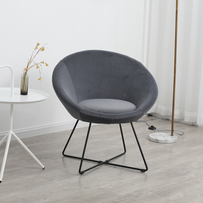 北歐鐵藝布藝沙發 簡約客廳臥室陽台小沙發椅單人小戶型單人沙發