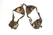 腋下玩具枪套CS野战装备配件可拆卸式尼龙背带二联弹夹