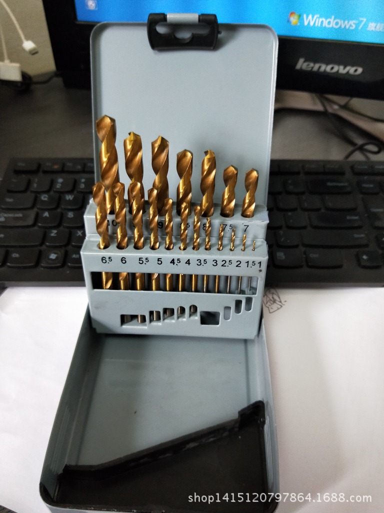 19件套镀钛麻花钻头/25PC铁盒装麻花钻/13件套不锈钢麻花钻