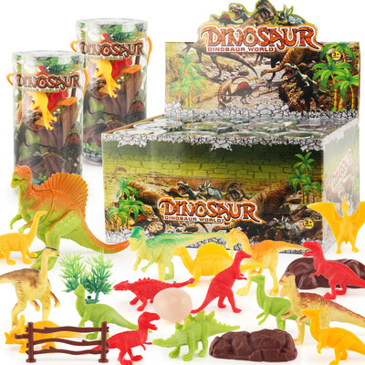 children simulation solid dinosaur Model Soft glue dinosaur animal Model Toys 12 A box of Manufactor Direct selling