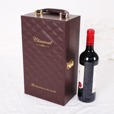 major Customized red wine The leather box Bottle opener tool Portable 2 red wine Wine packing Gift box suit