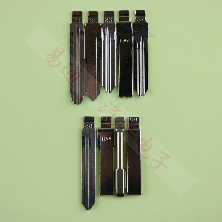 汽车折叠遥控钥匙胚坯头奇诺改装胚B卡位【中槽】81-100号胚