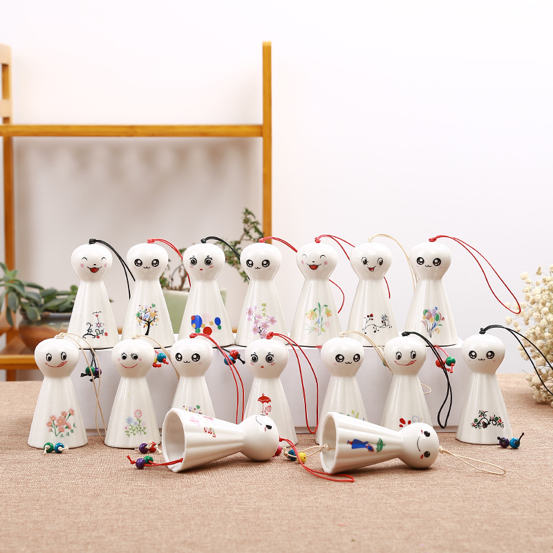 创意简约可爱陶瓷羽毛球风铃 厂家直销|ms