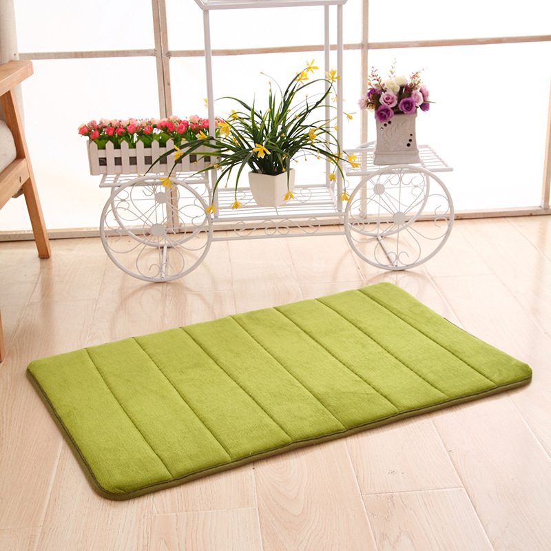 thickening Coral Memory Foam Shower Room kitchen carpet Mat The door register and obtain a residence permit Doormat water uptake door mat Bath mat
