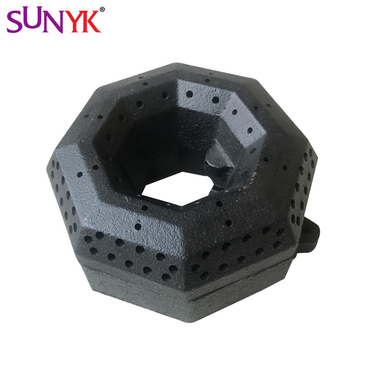 厂家直销外贸出口爆炒高温漆黑色炉具生铁铸造生铁炉头