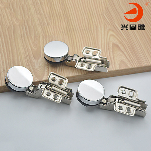 Factory Direct Sale Glass Door Hinge Cabinet Display Cabinet Thick Silent Hydraulic Damping Buffer Glass Door Hinges