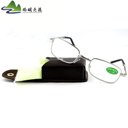 High-quality aspheric glass crystal folding reading glasses, copper-head folding mirrors, anti-scratch, high-definition reading glasses for the elderly wholesale