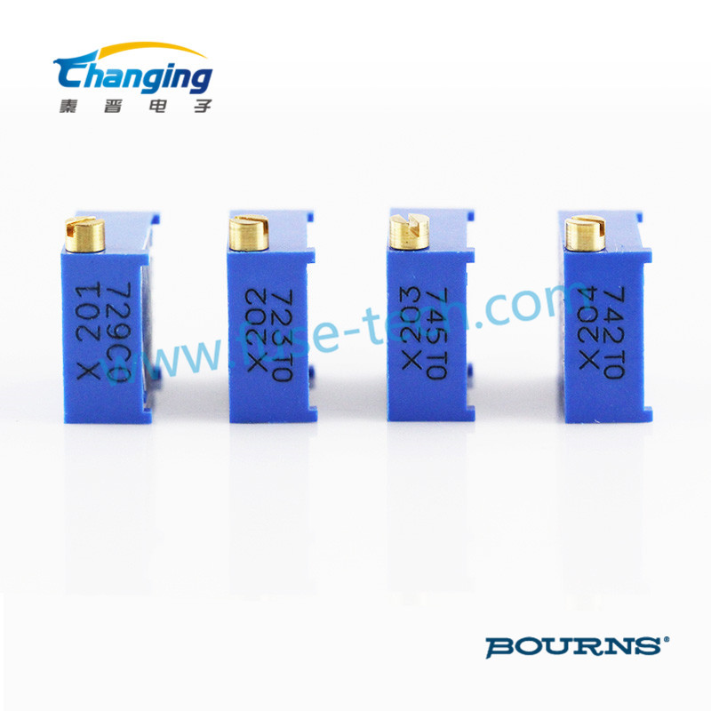 多圈精密电阻器 进口伯恩斯 3296X-1-201LF  可调电阻 侧调