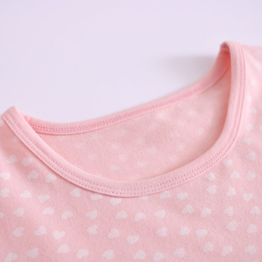 Girls Summer Short-sleeved Nightgown Cotton Parents Kiss 2018 Summer New Baby Girl Pajamas Big Children's Home Clothes