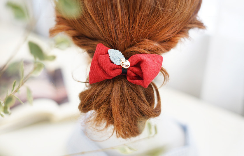 New Bow Hair Rope Korean Style Bowknot Hair Ring Headband Korean Style Corduroy Cloth Hair Ring Headdress Flower display picture 13