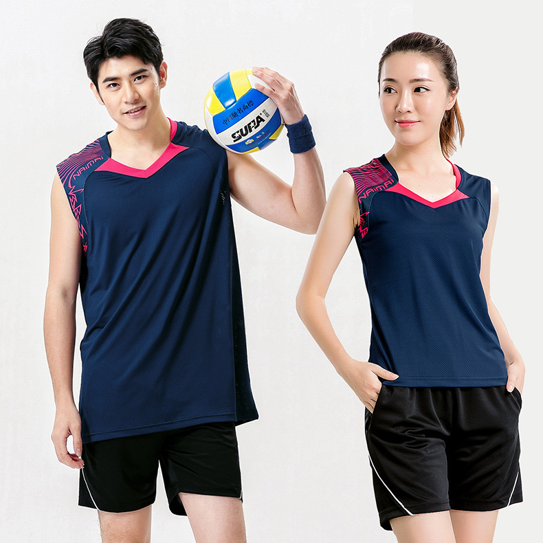 夏季新款無袖沙灘氣排球服套裝男士運動背心女款比賽訓練隊服定制