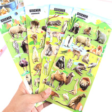 兒童卡通動物園3D立體彩色泡泡貼紙 幼兒園小朋友獎勵貼貼紙