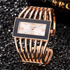 Bracelet, watch, metal square fashionable trend high-end quartz watches, suitable for import