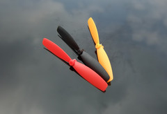 60mm pusher propeller with 1mm holes, hollow cup propeller, blade fan