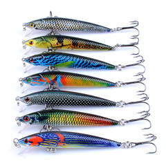 LB103 Lure Minnow Artificial Baits 7.5cm/5.4g Cross-border Color Painting Life-like Fishing Bait for Lake Fishing