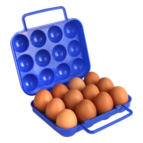 Outdoor shockproof egg box for home picnic portable plastic 6-grid 12-grid duck egg packaging box portable egg tray