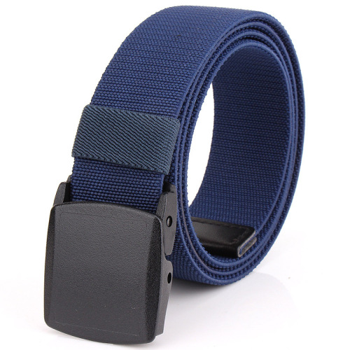 YKK buckle Korean men's woven belt casual canvas nylon belt elastic elastic versatile youth belt