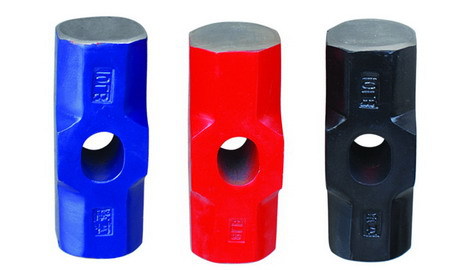 厂家销售锻打喷塑红塑蓝塑黄塑黑塑等八角锤头不掉漆