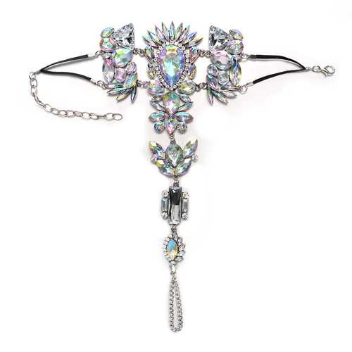 2018 New European and American Style Exaggerated Popular Alloy Rhinestone Anklet, Trendy Personalized DIY Design, Factory Direct Sales