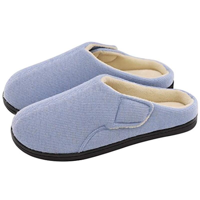 Slippers Cross-border E-Commerce Amazon Concept Women Comfortable Memory Sponge Towel Cloth Slippers Velcro Orthopedic Shoes