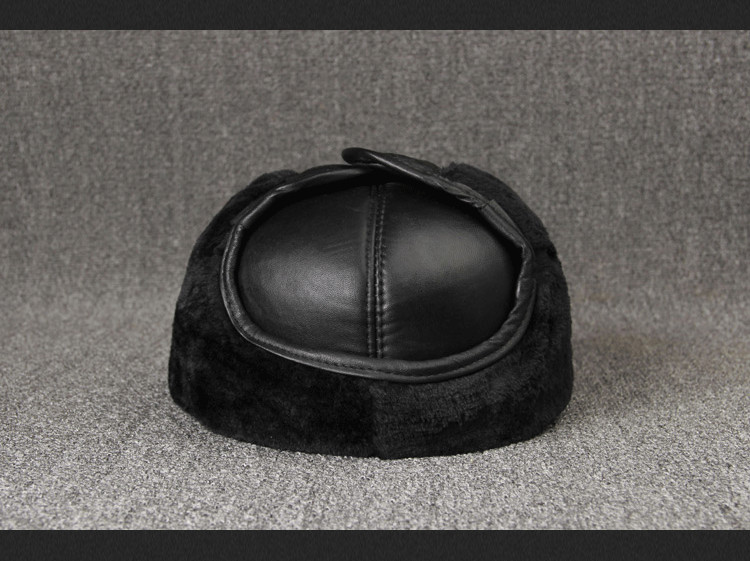 Cherish Men's Winter Leather Baseball Cap With Fold-Down Earmuffs – Adjustable Peaked Beanie For Cold Days