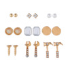 Cute earrings, fashionable wrench, screw, accessory from pearl, Korean style, simple and elegant design